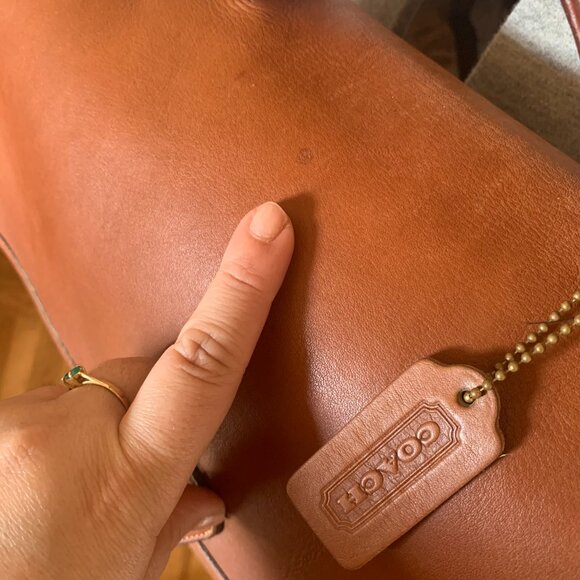 VTG COACH Metropolitan Briefcase 5180 Shoulder Bag British Tan Leather Brown - Picture 10 of 14